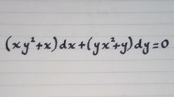 Separable Differential Equation || (xy²+x)dx+(yx²+y)dy=0