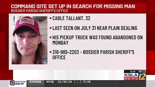 Mobile command center set up in active search for missing Plain Dealing man