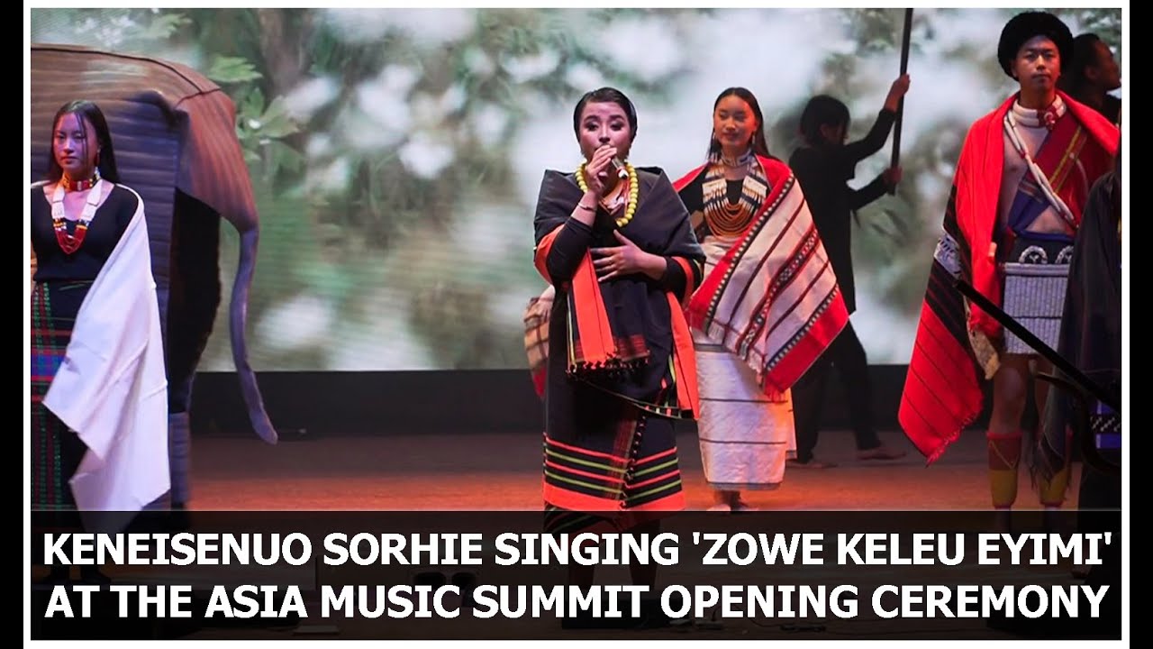 Keneisenuo Sorhie singing Zowe keleu Eyimi at the Asia Music Summit opening ceremony