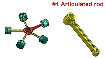 💫CREO TUTORIAL || RADIAL ENGINE || Design of ARTICULATED ROD.