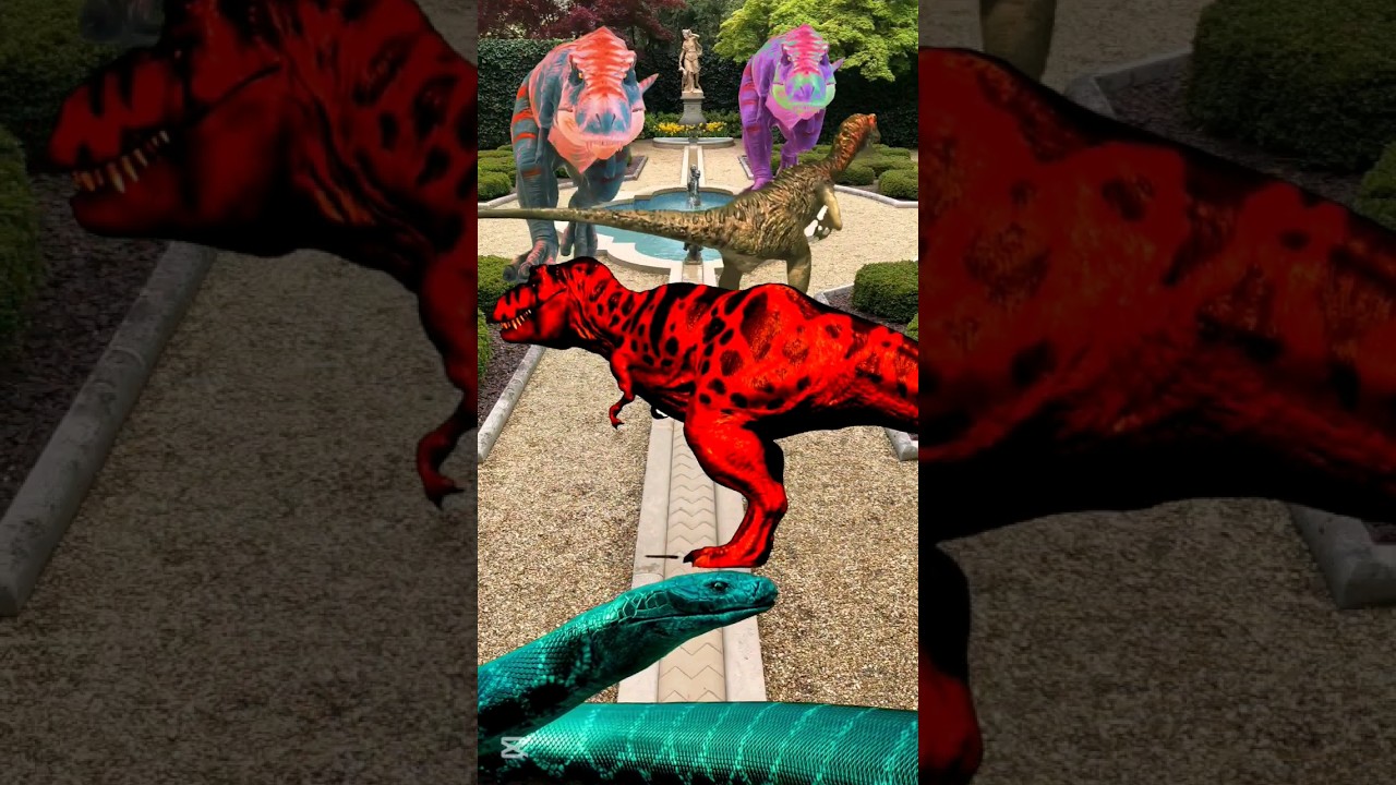 T-rex dinosaur magic fight  