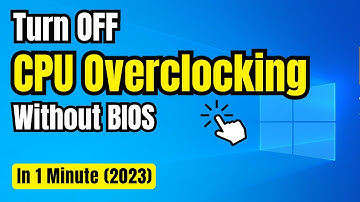 How to Turn off CPU Overclocking in 1 Minute (Without BIOS) 2024