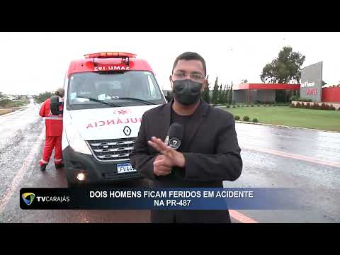 Dois homens ficam feridos em acidente na PR-487