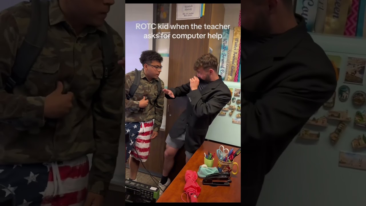 ROTC kids when the teacher ask for computer help😂 