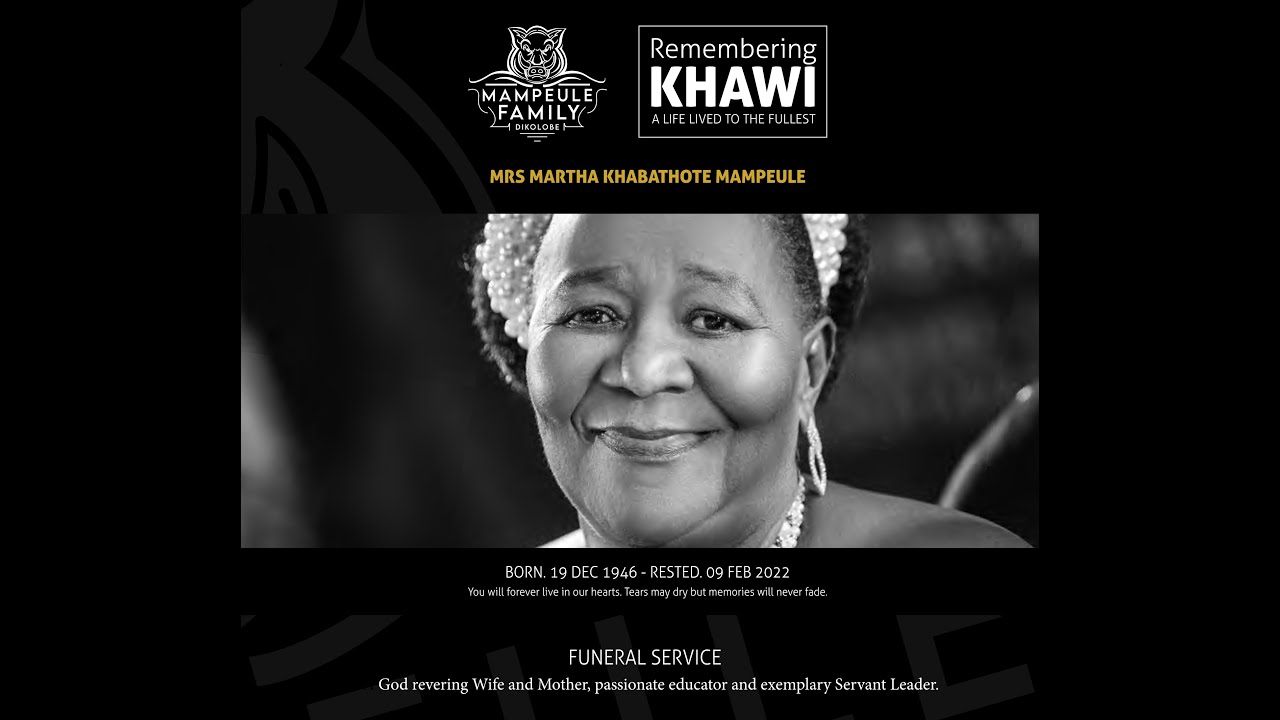 MRS MARTHA KHABATHOTE MAMPEULE FUNERAL SERVICE