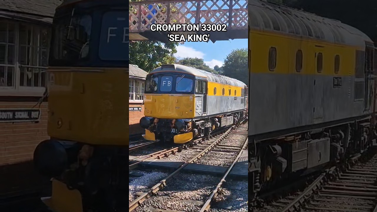 Crompton 33002 'Sea King' arriving at Buckfastleigh 