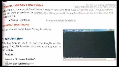 #QBASIC#LEN$ function#SPACE$ function#Computer_knowledge