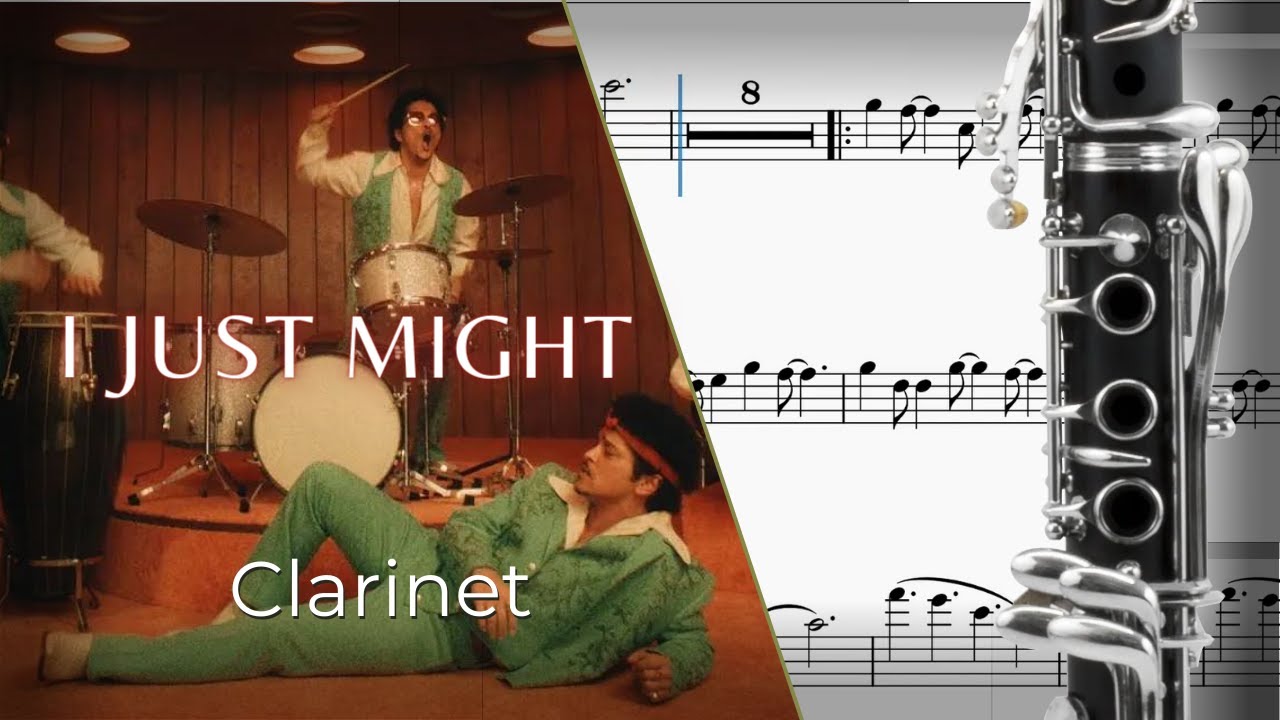 Bruno Mars – I Just Might 🎵 | Clarinet Sheet Music (Scrolling Score)