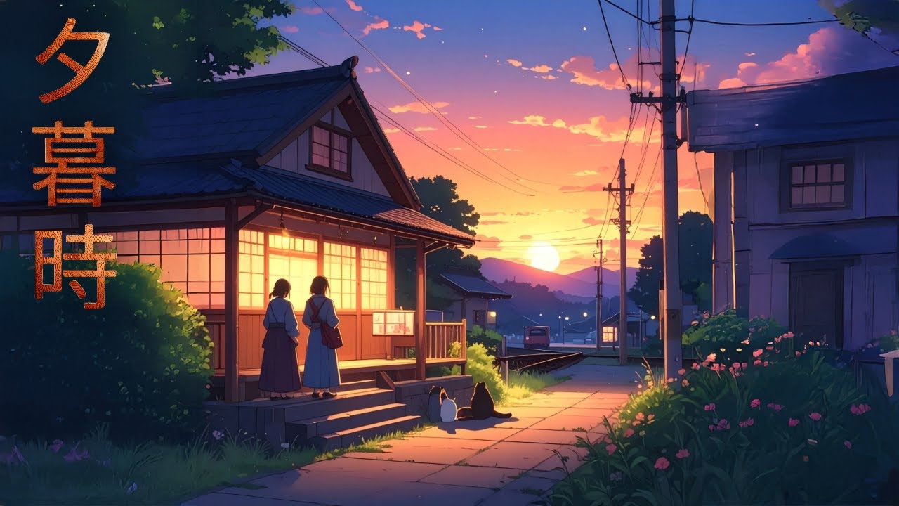 【和風曲】夕暮れ時の田舎駅の和風BGM【作業用・勉強用BGM】