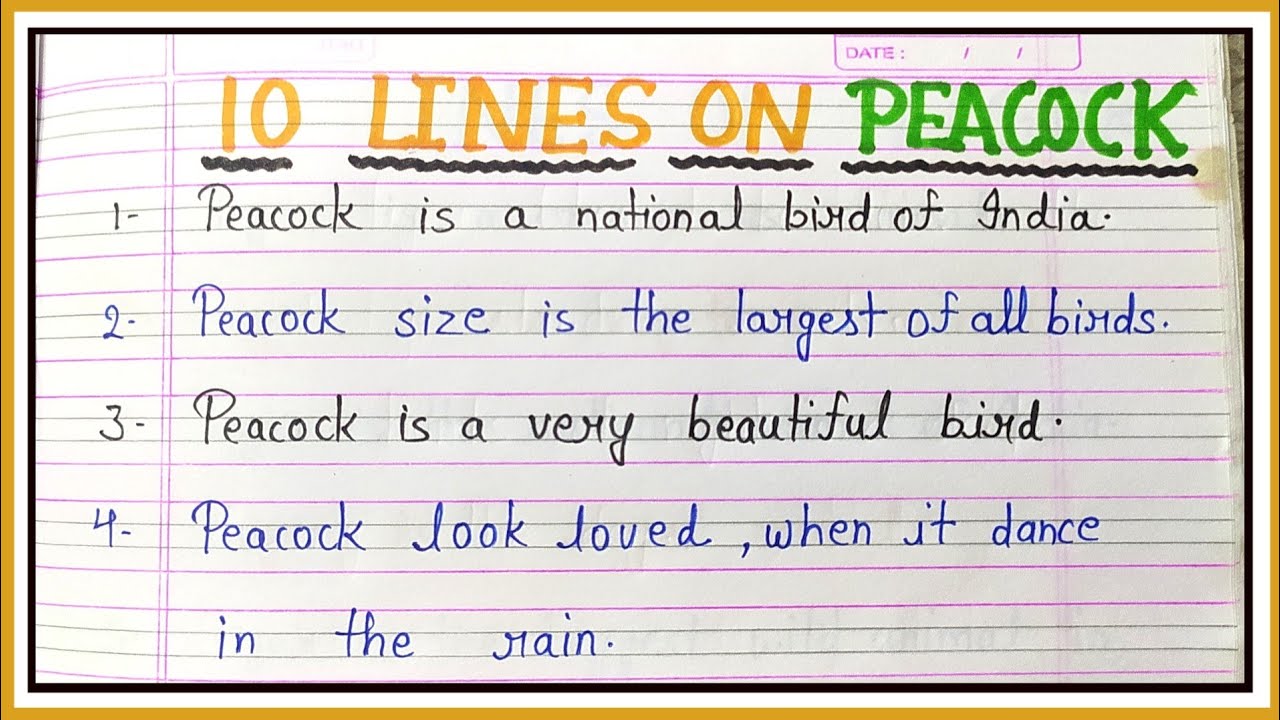 If i were a peacock essay in english picture