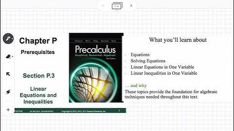 Linear Equations and Inequalities (Section P.3)