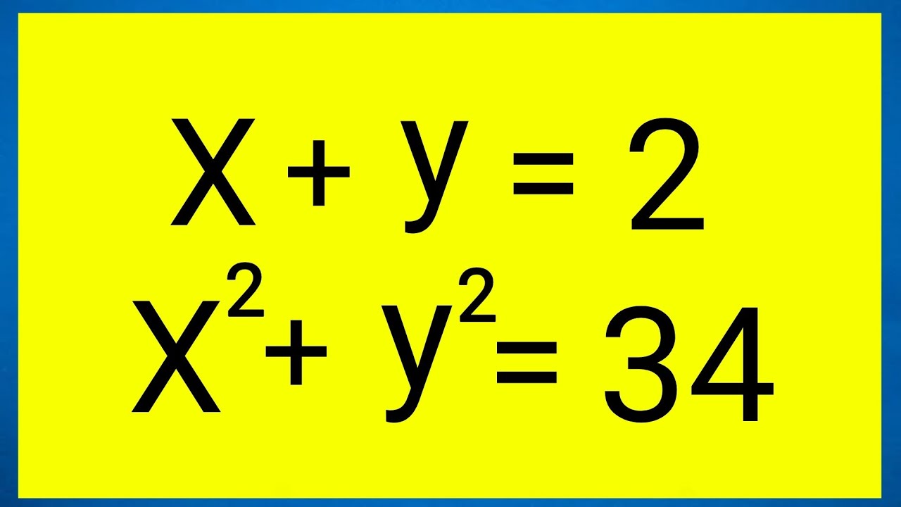 Math Olympaid | Can you Solve this ? | A Nice Algebra Math ...
