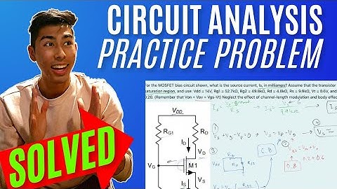 Electronics I (final review) : For the MOSFET bias circuit shown, what is the source current, Is ...