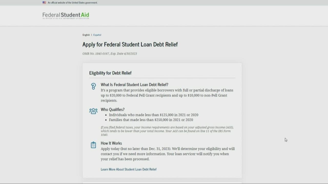 Student loan debt relief application website is live, fans predict