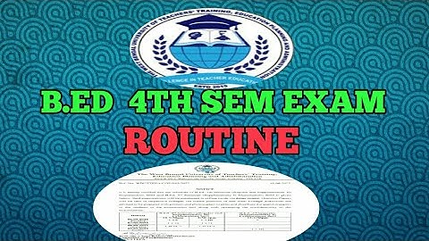 B.ED 2020 22 4TH SEM EXAM ROUTINE