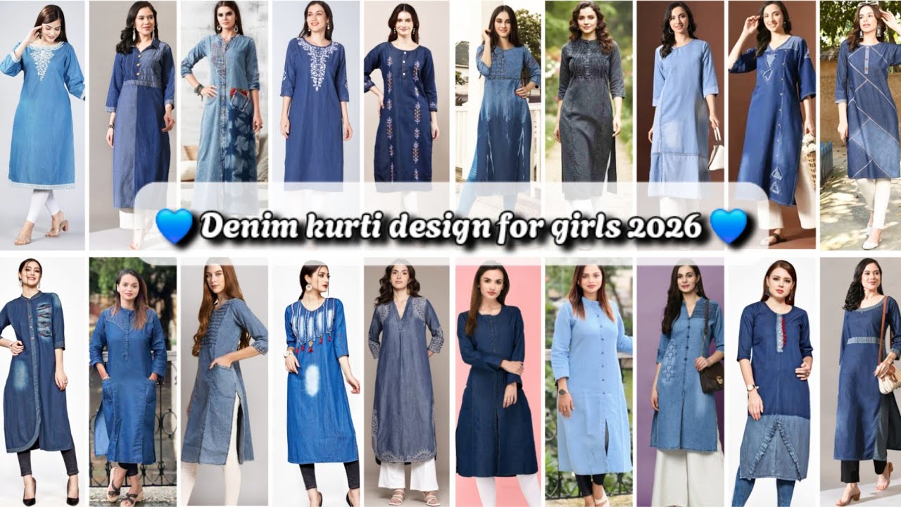 💫Trendy Denim Kurti Collection for Girls 2026 | Denim Kurti | Latest Kurti Design 2026 #denim