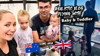 REALISTIC vlog ✈️ Flying long haul with a toddler & baby with Qatar