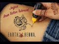 Earth henna  jagua rose tattoo tutorial