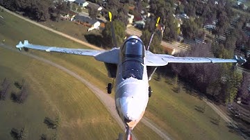 RCDOX 2012 FA-18 EXCEED RC in flight front view RC plane.wmv