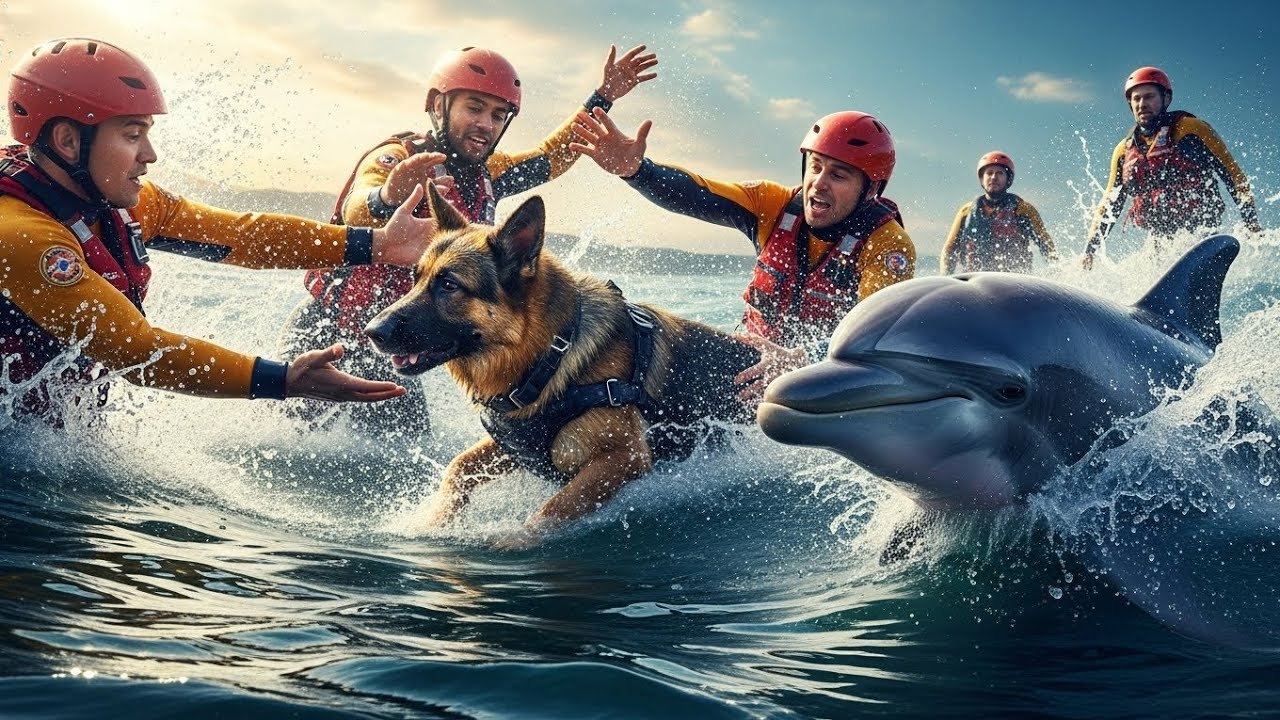 Brave Rescue Team Saves German Shepherd with Dolphin’s Help