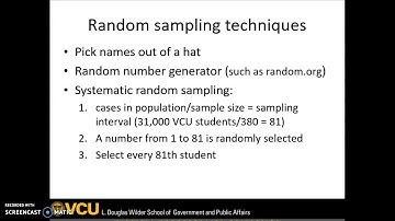 Sampling & Generalizability