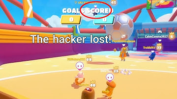 I won against a hacker in Fall Guys