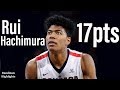 Rui Hachimura Gonzaga vs San Francisco/3.5.18/Highlights/17pts