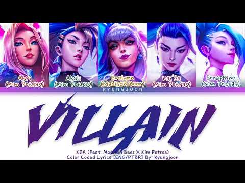 KDA (Feat. Madison Beer X Kim Petras) - 'Villain' | Color Coded Lyrics/Tradução