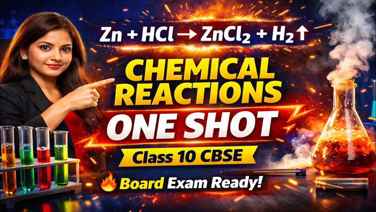 Chemical Reactions One Shot 🔥 | Class 10 Science CBSE | Board Exam Ready 💯