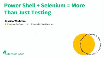 Power Shell + Selenium = More Than Just Testing - Jessica Wikholm, Geographic Solutions, Inc.