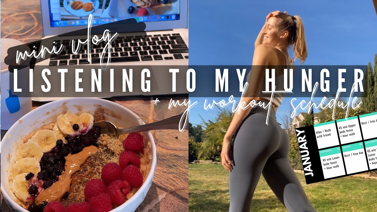 Intuitive Eating after ED Recovery (vlog) | & my new workout schedule!