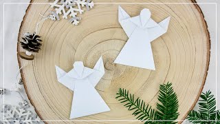 DIY Origami Engel aus Papier falten | Weihnachtsdeko basteln