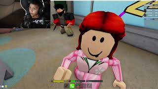 Roblox AxEmOut playing Da Hood with Jesse, Ryan and Danielle.
