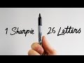 1 sharpie  26 letters  how to draw the serif alphabet