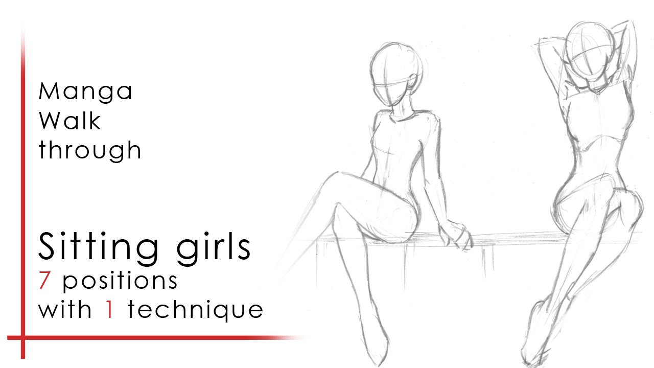 Anime girl poses  70 Images to sketch