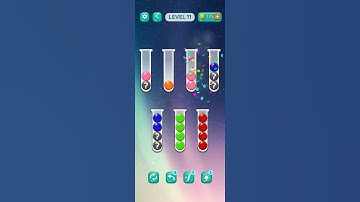 Ball Sort Level 11 solution,    Ball Sort Puz - Color Game, Playvalve, All levels, playlist