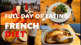 What French Eat in a day | FULL DAY OF EATING | FRENCH DIET (simple &amp; low carb)