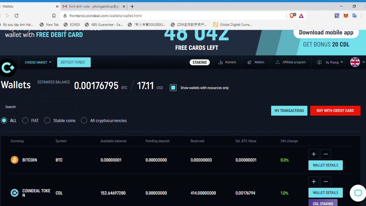 voted on coindeal to receive CDL token