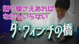 【おうちDEみらいーら第76弾】割り箸でつくる　ダ・ヴィンチの橋