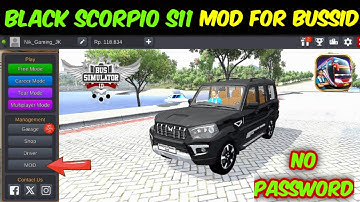 Black Scorpio S11 Mod For Bus Simulator Indonesia || Black Scorpio S11 Car Mod For Bussid