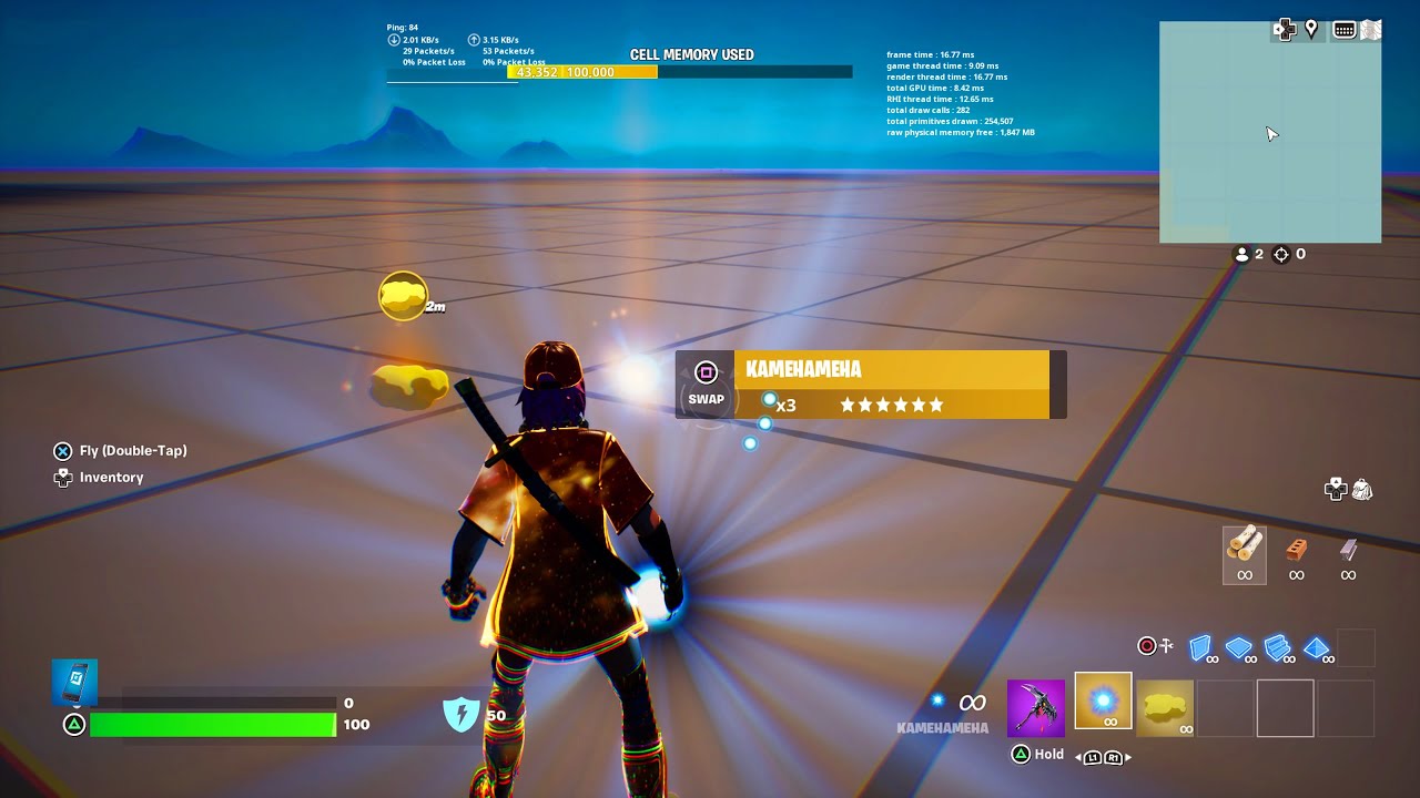 Fortnite Creative Mode Glitches - How To Get Kamehameha & Nibus Cloud