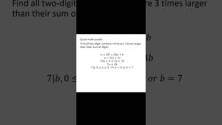 Quick fun and easy math puzzle  #maths #algebra #digits  #olympiad #imo #shorts