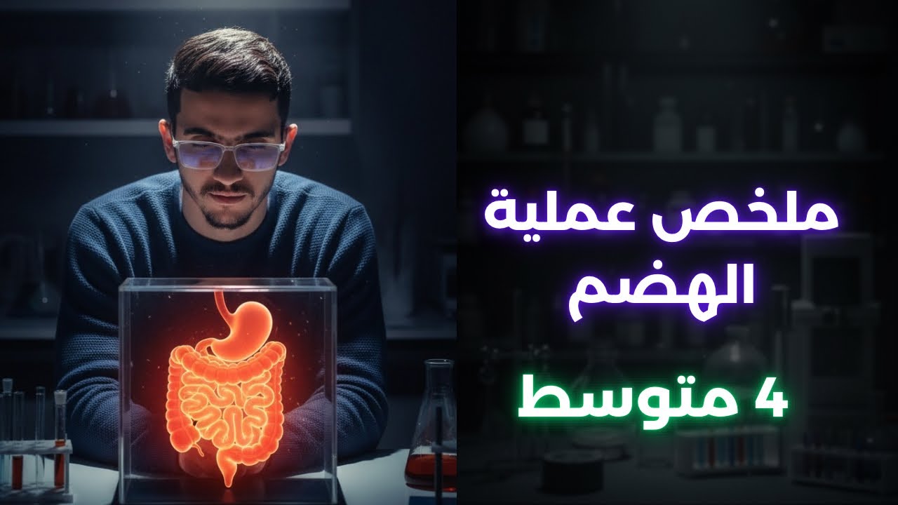 ملخص الهضم الكيميائي سنة رابعة متوسط 🤩