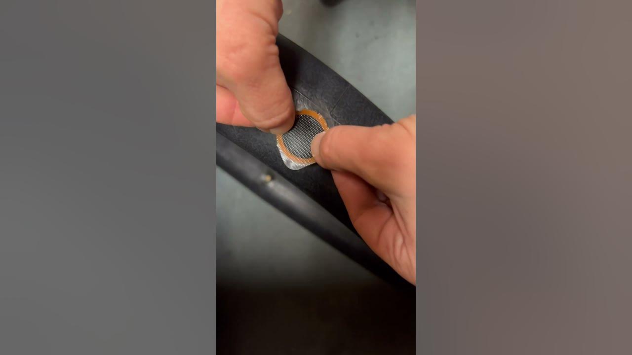 Patching an inner tube for a bicycle or E bike. ebike bicycle repair