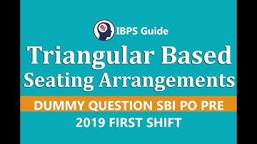 Question Asked SBI PO PRE 2019 FIRST SHIFT | Triangle Seating arrangement (आप Concept पर ध्यान दे )