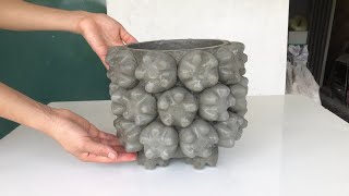 How To Make Beautiful Decorative Plant Pots From Plastic Bottles And Cement