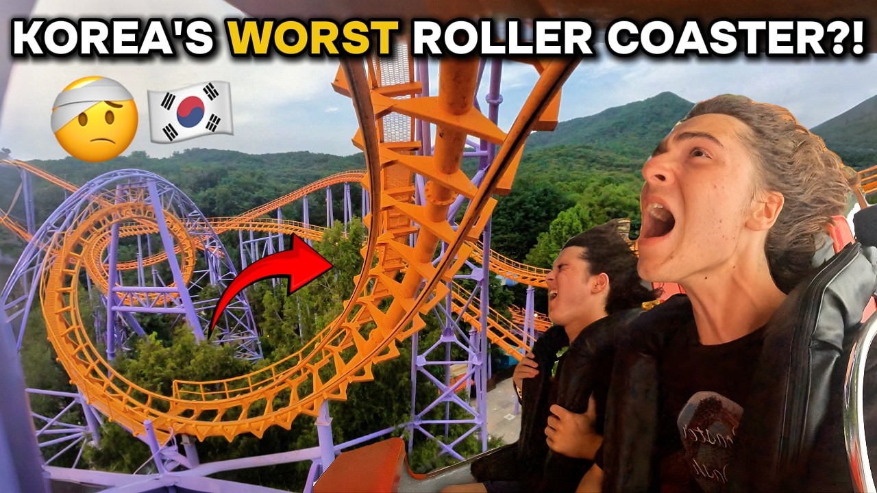 Самые ужасные американские горки в Корее?! | Посещение Сеулленда! 서울랜드