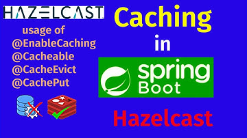 Spring Boot Cache Tutorial| hazelcast Cache usage | @Cacheable | @CacheEvict | @CachePut