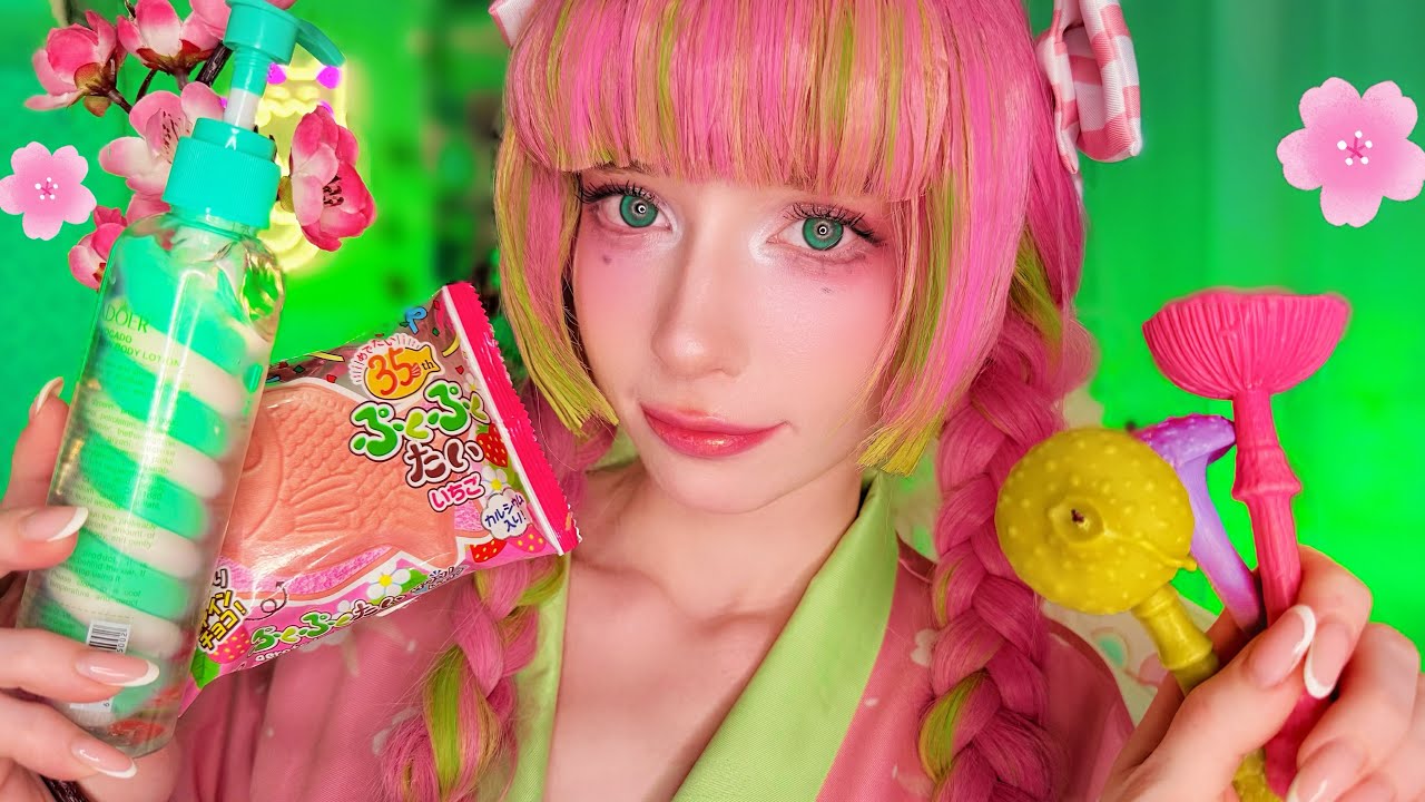 АСМР🌸 *Дыхание, шепот, сделаю массаж*🌸 Чайный уголок с Мицури🍵💖