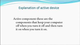 Current and Voltage control in Active device